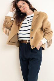 Alter Ego |  Woolen jacket with fringes Billie | camel | Picture 6