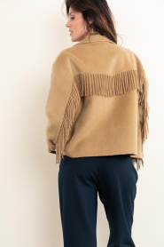 Alter Ego |  Woolen jacket with fringes Billie | camel | Picture 9