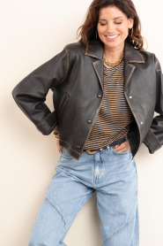 Alter Ego |  Vintage leather jacket Fallon | brown | Picture 2