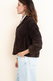 Alter Ego :  Suede jacket with fringes Darcy | brown - img6
