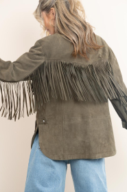 Alter Ego :  Suede blouse/jacket Ginny | dark green - img8