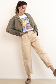 Alter Ego :  Suede bomber jacket Beccy | green - img5