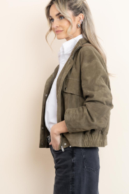 Alter Ego :  Suede bomber jacket Beccy | green - img10