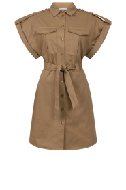 Aaiko |  Mini dress with bow belt Joyce | green | Picture 1