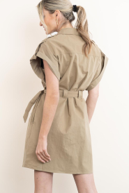 Aaiko |  Mini dress with bow belt Joyce | green | Picture 9