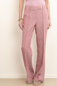 Aaiko |  Trousers with press fold Chantelle | pink  | Picture 5