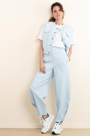 Aaiko |  Waistcoat with elastic waistband Olivia | blue | Picture 3