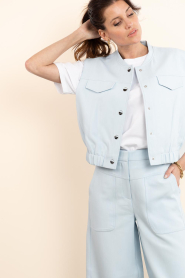 Aaiko |  Waistcoat with elastic waistband Olivia | blue | Picture 4