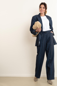 Aaiko |  Pinstripe trousers Esila | dark blue | Picture 3