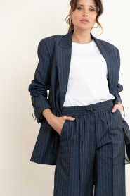 Aaiko |  Pinstripe blazer with elastic waistband Brynn | dark blue | Picture 5