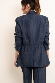 Aaiko |  Pinstripe blazer with elastic waistband Brynn | dark blue | Picture 10