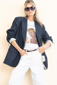 Aaiko |  Pinstripe blazer Brynn | dark blue | Picture 5