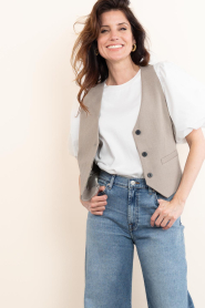 Aaiko |  Top with puffed sleeves Sodia | natural | Picture 2