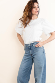 Aaiko |  Top with puffed sleeves Sodia | natural | Picture 4