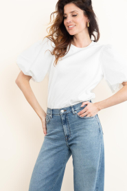 Aaiko |  Top with puffed sleeves Sodia | natural | Picture 5
