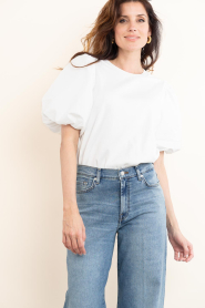 Aaiko |  Top with puffed sleeves Sodia | natural | Picture 7