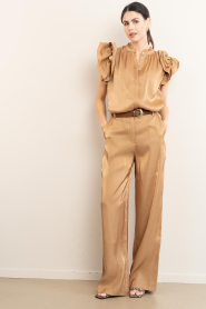 Aaiko |  Wide leg trousers Cecilia | camel | Picture 3