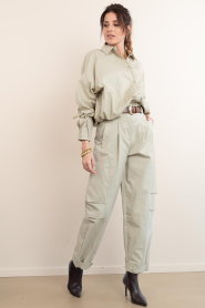 Aaiko |  Blouse with elastic waistband Mikkie | green | Picture 3