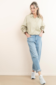 Aaiko |  Blouse with elastic waistband Mikkie | green | Picture 4