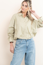 Aaiko |  Blouse with elastic waistband Mikkie | green | Picture 5