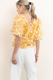 Aaiko |  Top with big sequins Angelina | yellow | Picture 8