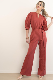 Aaiko |  Jumpsuit with bow belt Hellen | red | Picture 7