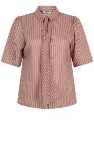 Aaiko |  Striped blouse with lurex Veronne | pink