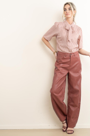 Aaiko |  Striped blouse with lurex Veronne | pink | Picture 3