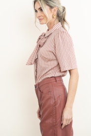 Aaiko |  Striped blouse with lurex Veronne | pink | Picture 6