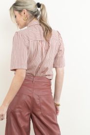 Aaiko |  Striped blouse with lurex Veronne | pink | Picture 7