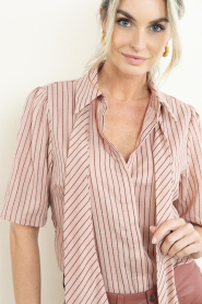 Aaiko |  Striped blouse with lurex Veronne | pink | Picture 9