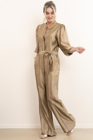 Aaiko |  Viscose jumpsuit with belt Katy | green | Picture 3