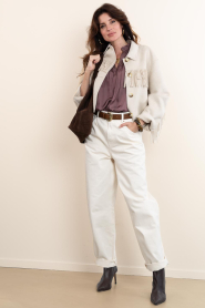 Aaiko :  Barrel jeans Sacha | white - img5