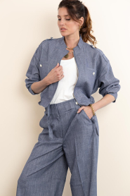 Aaiko |  Denim cropped jacket Lauryn | blue | Picture 4