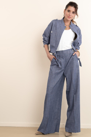 Aaiko |  Denim cropped jacket Lauryn | blue | Picture 3