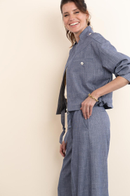 Aaiko |  Denim cropped jacket Lauryn | blue | Picture 7