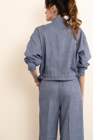 Aaiko |  Denim cropped jacket Lauryn | blue | Picture 8