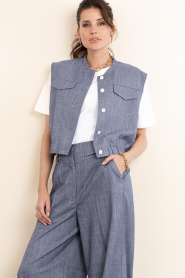 Aaiko |  Denim waistcoat Olivia | blue | Picture 2