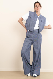 Aaiko |  Denim waistcoat Olivia | blue | Picture 3