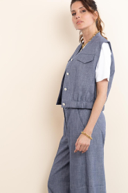 Aaiko |  Denim waistcoat Olivia | blue | Picture 6