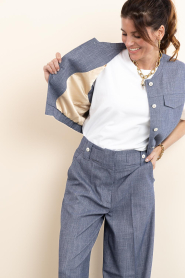 Aaiko |  Denim waistcoat Olivia | blue | Picture 8