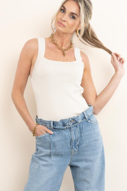 Aaiko |  Ribbed top Zena | natural | Picture 4