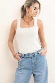 Aaiko |  Ribbed top Zena | natural | Picture 5