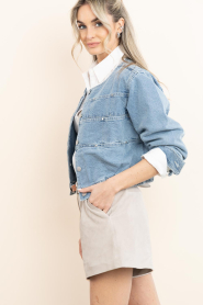 Aaiko |  Denim cropped jacket Fallon | blue | Picture 6