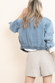 Aaiko |  Denim cropped jacket Fallon | blue | Picture 8