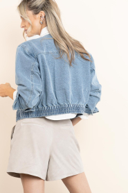 Aaiko |  Denim cropped jacket Fallon | blue | Picture 9