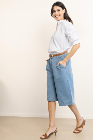 Aaiko |  Denim bermuda short Inaya | blue | Picture 8