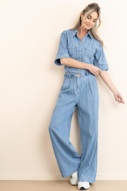 Aaiko |  Denim pants with pinstripe Lotty | blue | Picture 3