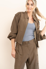 Aaiko |  Balloon jacket Rosalie | dark green | Picture 5