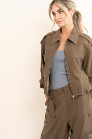 Aaiko |  Balloon jacket Rosalie | dark green | Picture 6